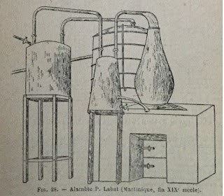 Bild 52: Brennanlage mit Doubler auf Martinique, Ende 19. Jahrhunder (Abb. aus Kervenant, Boston Apothecary).