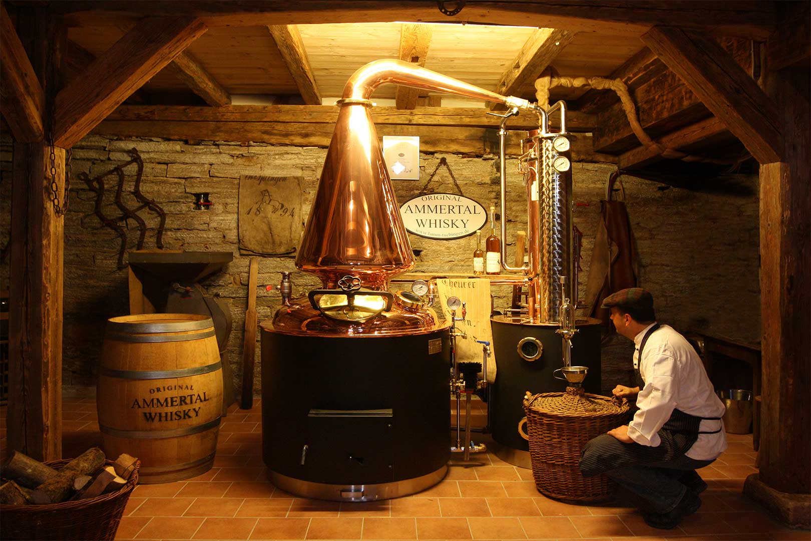 Whisky Brennerei Ammertal-Brennerei im Gasthof LAMM in Tübingen