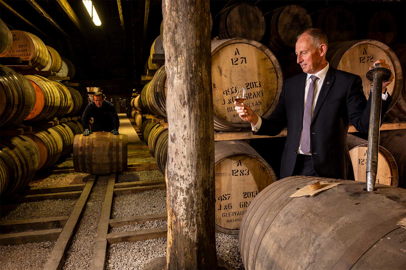Whisky Brennerei Glenfarclas Distillery in Ballindalloch